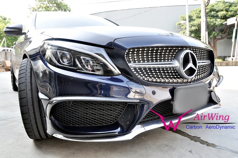 Mercedes-Benz W205 carbon front canards 12